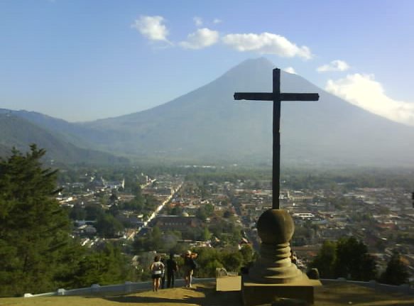 021 Antigua Cross And Agua Volcano 22nd March 2011.jpg